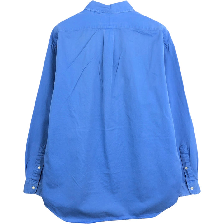Ralph Lauren BLAKE Classic Fit long-sleeved button-down shirt, men's size L cotton blue type Vintage Second Hand