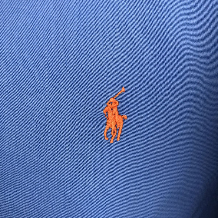 Ralph Lauren BLAKE Classic Fit long-sleeved button-down shirt, men's size L cotton blue type Vintage Second Hand