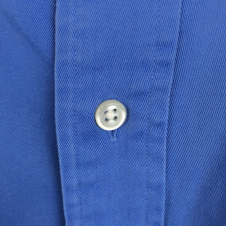 Ralph Lauren BLAKE Classic Fit long-sleeved button-down shirt, men's size L cotton blue type Vintage Second Hand