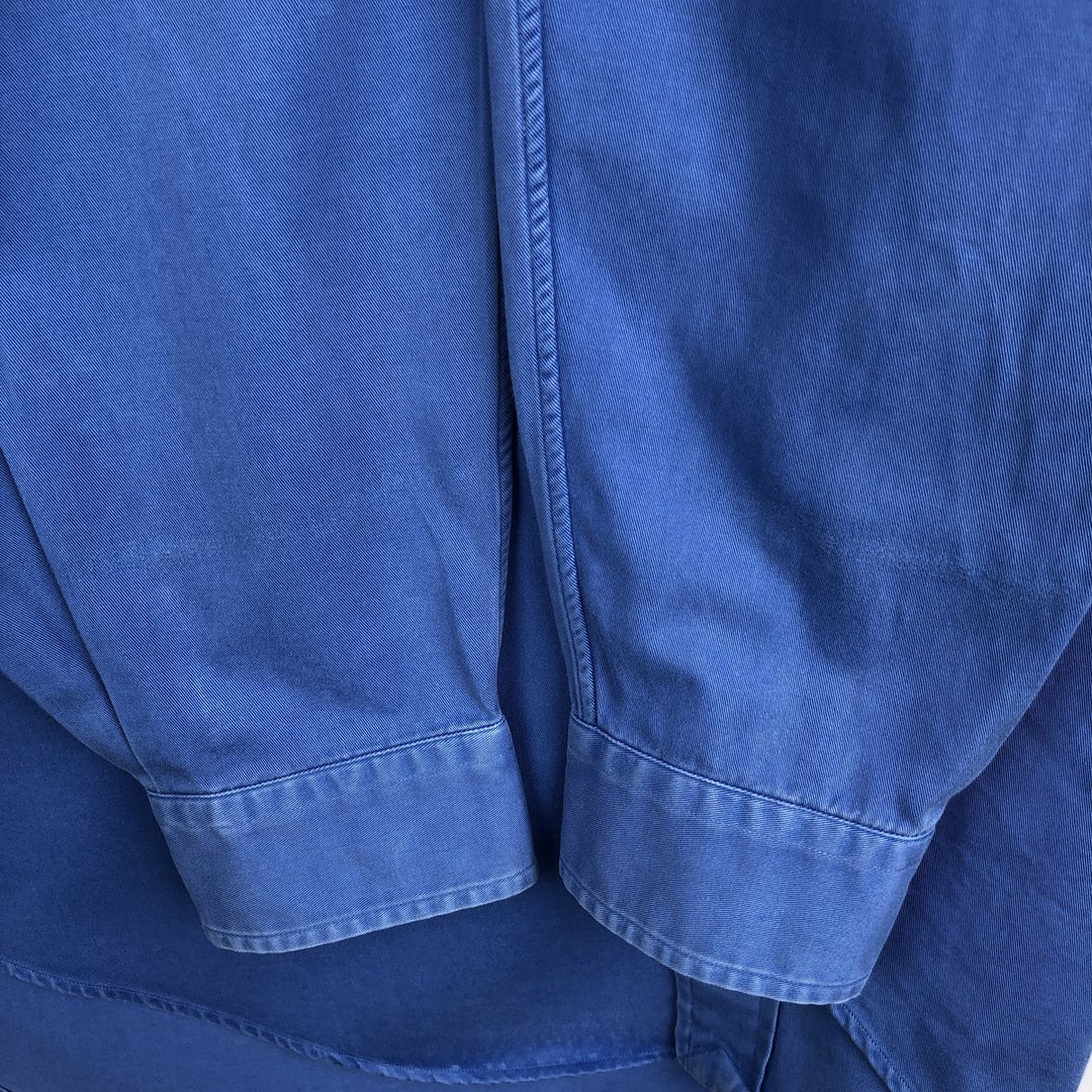Ralph Lauren BLAKE Classic Fit long-sleeved button-down shirt, men's size L cotton blue type Vintage Second Hand