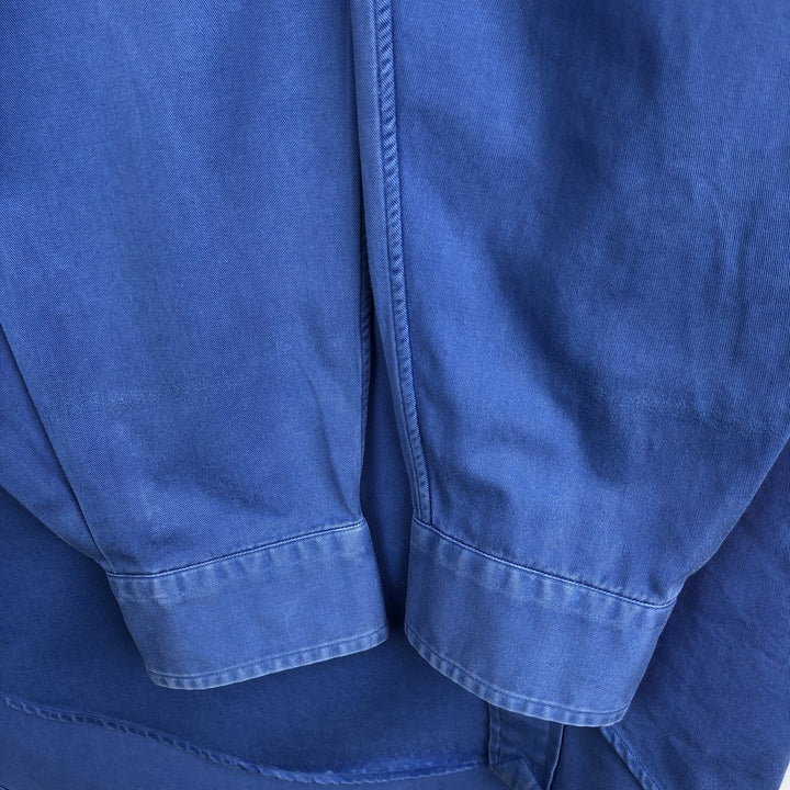 Ralph Lauren BLAKE Classic Fit long-sleeved button-down shirt, men's size L cotton blue type Vintage Second Hand