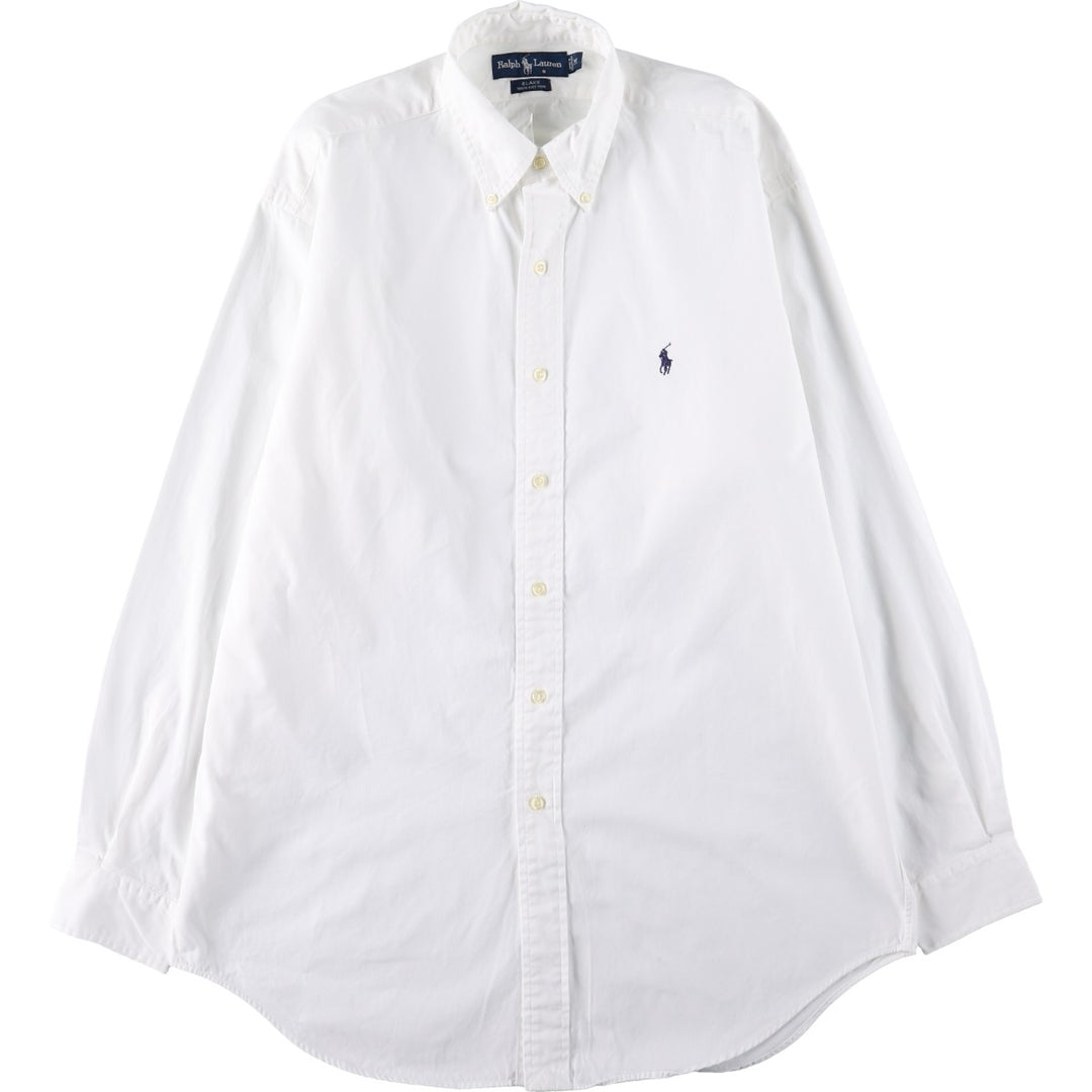 Ralph Lauren BLAKE long sleeve button down shirt, men's size M cotton white type Vintage Second Hand