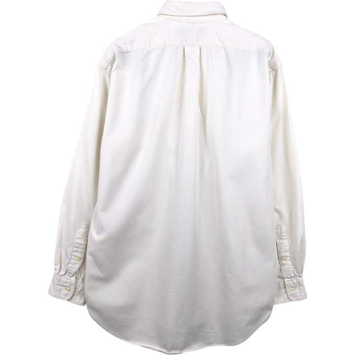 Ralph Lauren long sleeve button down shirt, men's size M cotton pale white type Vintage Second Hand