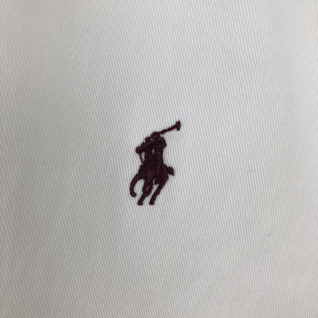 Ralph Lauren long sleeve button down shirt, men's size M cotton pale white type Vintage Second Hand
