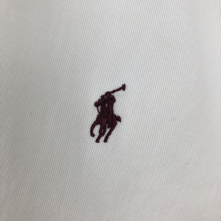 Ralph Lauren long sleeve button down shirt, men's size M cotton pale white type Vintage Second Hand