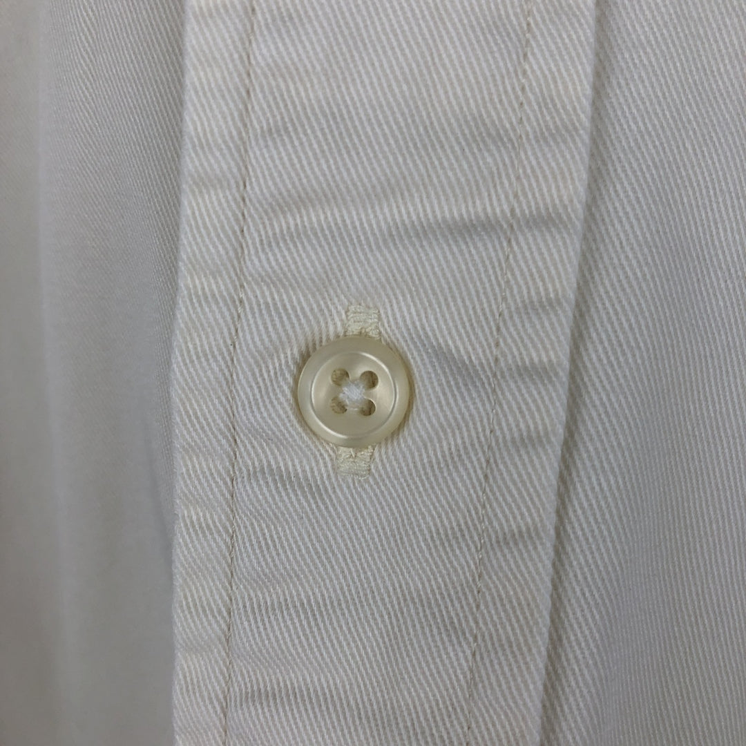 Ralph Lauren long sleeve button down shirt, men's size M cotton pale white type Vintage Second Hand