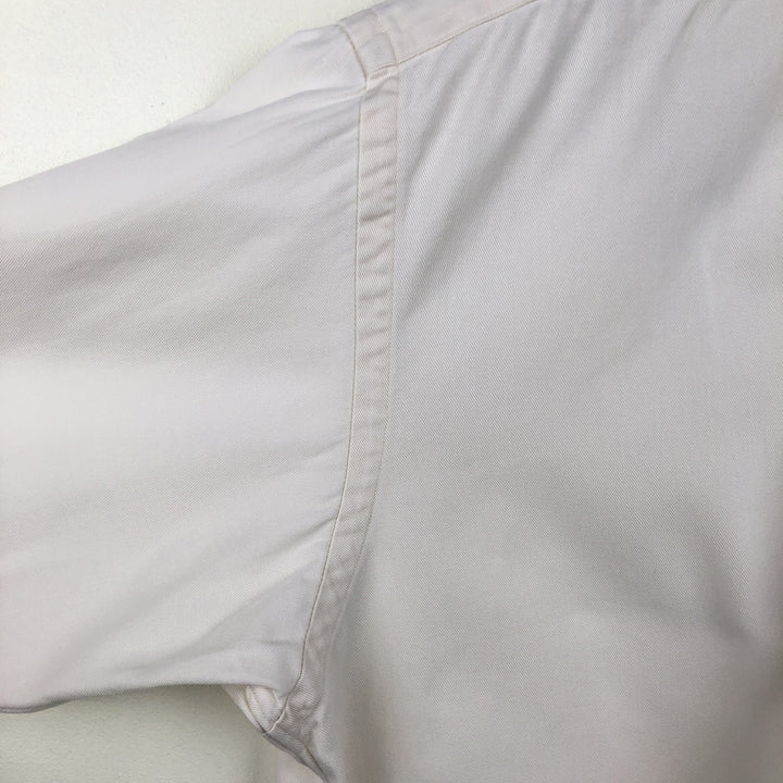 Ralph Lauren long sleeve button down shirt, men's size M cotton pale white type Vintage Second Hand