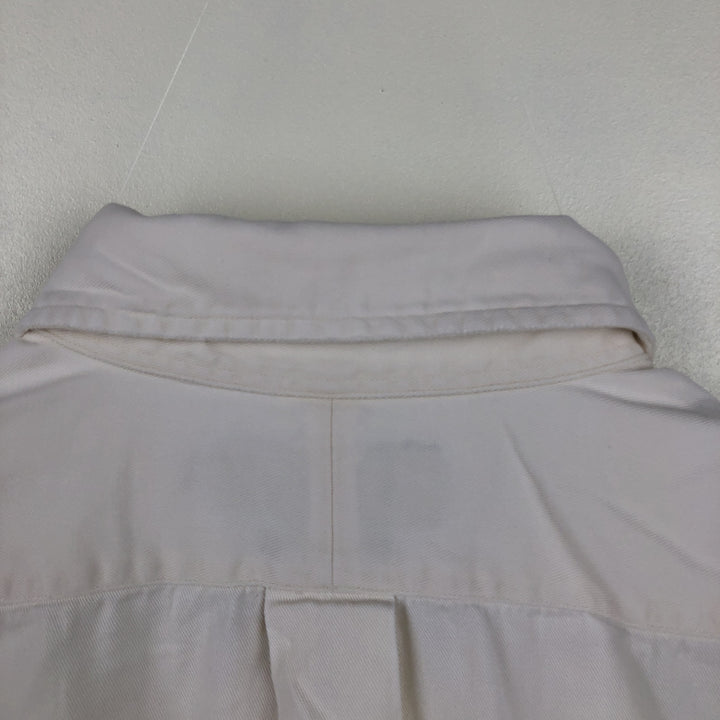 Ralph Lauren long sleeve button down shirt, men's size M cotton pale white type Vintage Second Hand