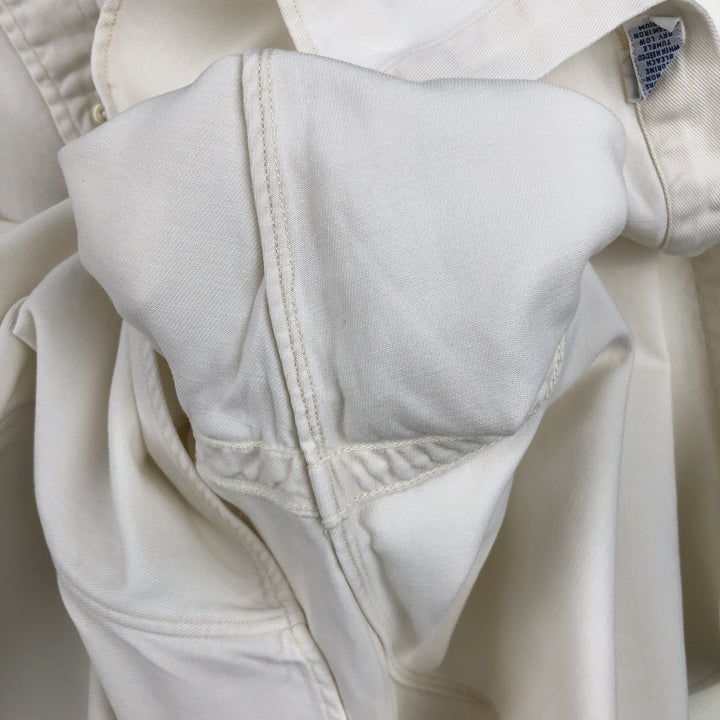 Ralph Lauren long sleeve button down shirt, men's size M cotton pale white type Vintage Second Hand