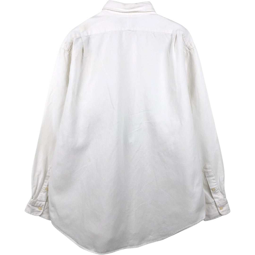 Ralph Lauren POLO by Ralph Lauren LOWELL SPORT long-sleeved cotton shirt, men's size L cotton white type Vintage Second Hand