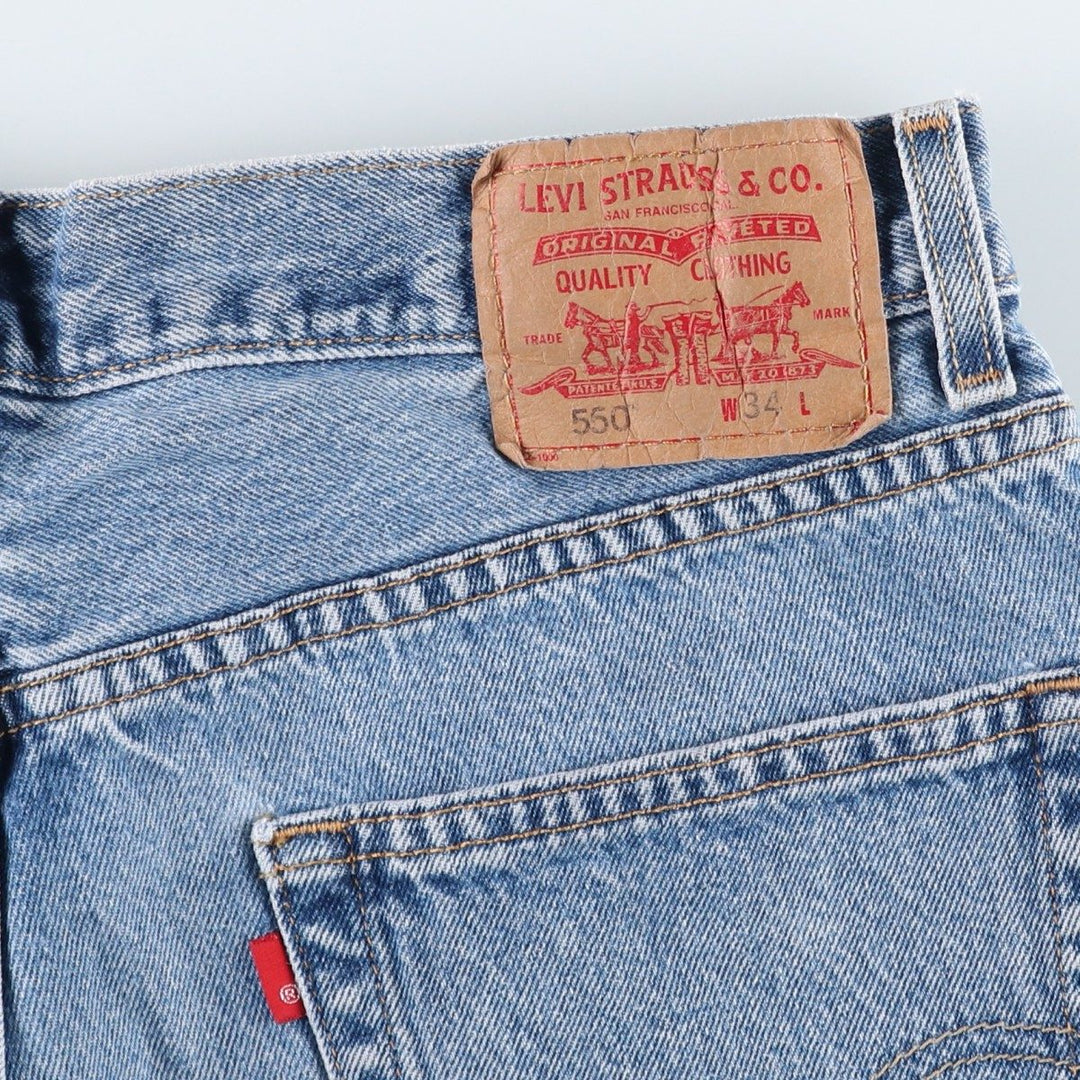 Levi's 550 Relaxed Fit Denim Shorts, Men's Size W34 cotton blue type Vintage Second Hand