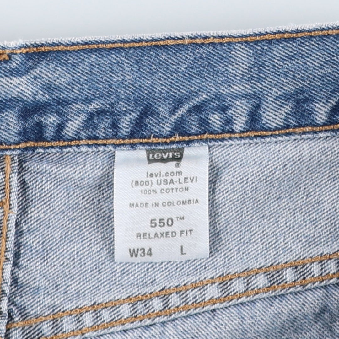 Levi's 550 Relaxed Fit Denim Shorts, Men's Size W34 cotton blue type Vintage Second Hand