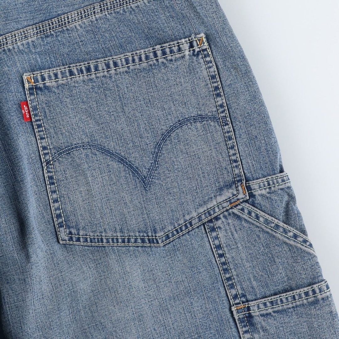 Levi's CARPENTER denim painter shorts, half pants, men's w37 equivalent cotton blue type Vintage Second Hand
