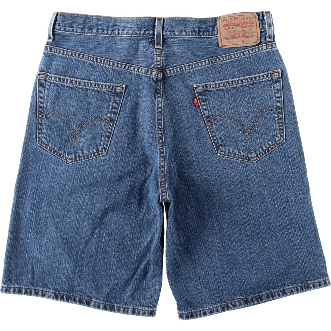 Levi's 550 Relaxed Fit Denim Shorts, Half Pants, Jorts, Men's, W35 equivalent cotton blue type Vintage Second Hand