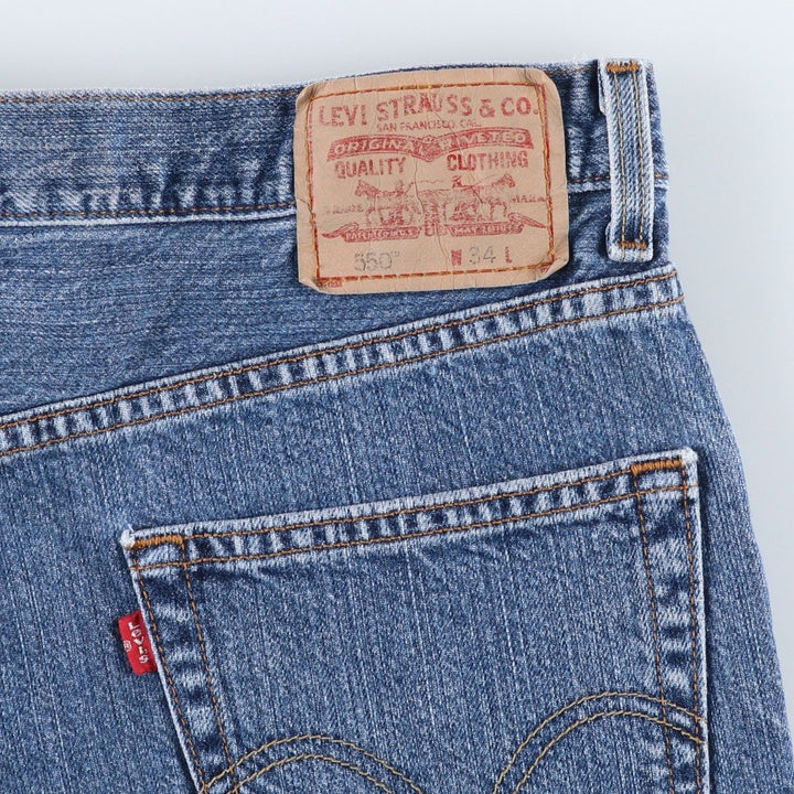Levi's 550 Relaxed Fit Denim Shorts, Half Pants, Jorts, Men's, W35 equivalent cotton blue type Vintage Second Hand