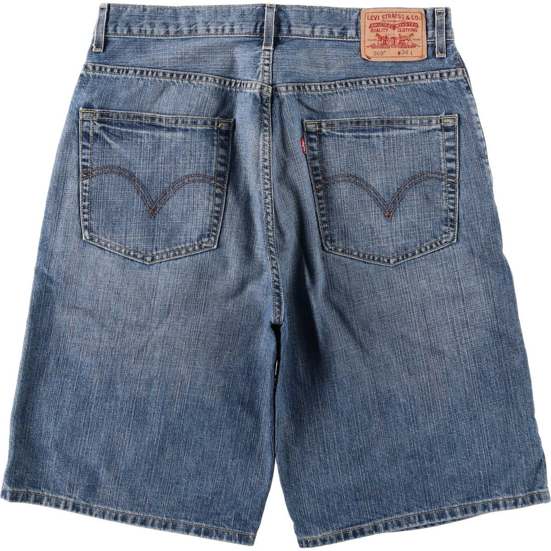 Levi's 569 Loose Denim Shorts, Men's W35 (approx.) cotton blue type Vintage Second Hand