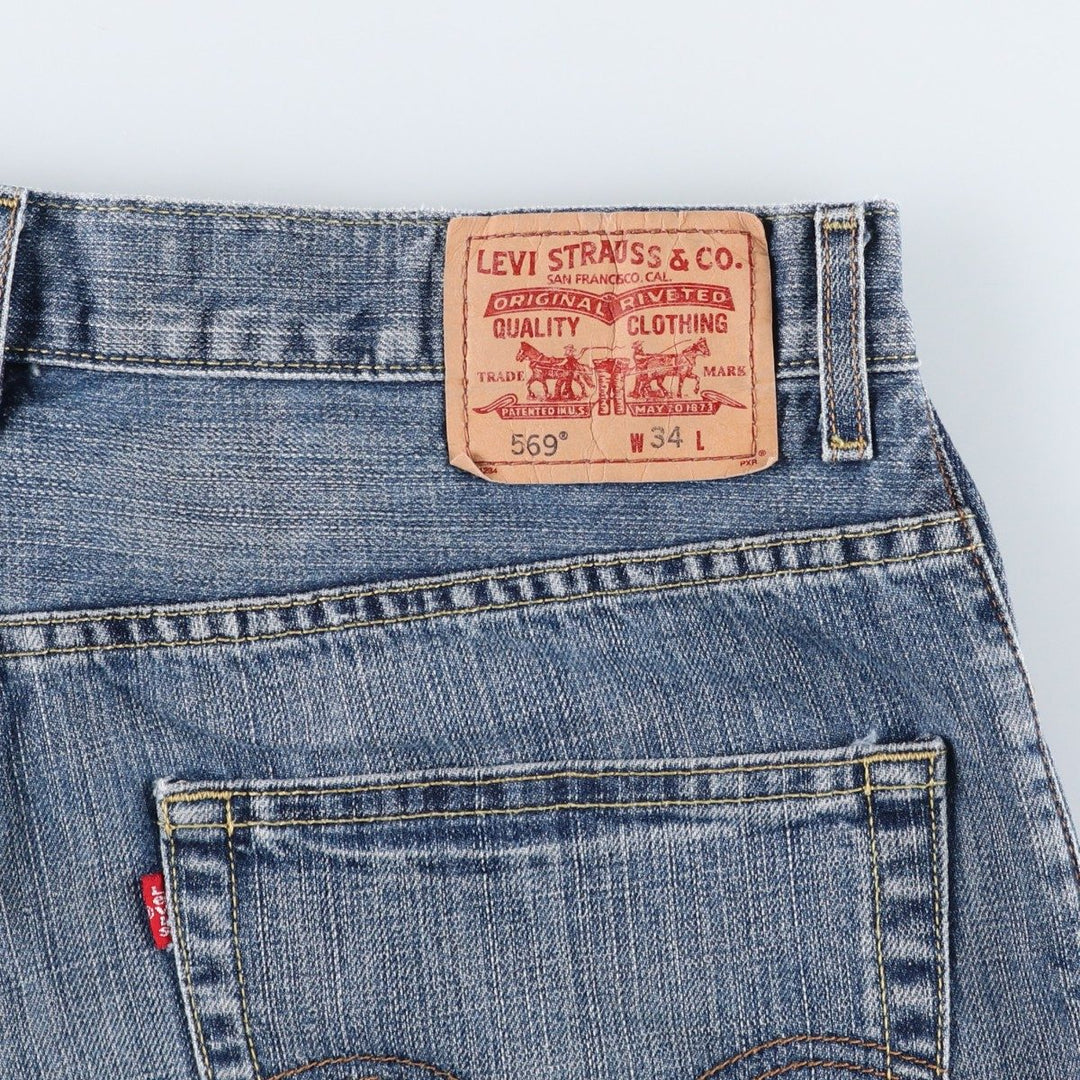 Levi's 569 Loose Denim Shorts, Men's W35 (approx.) cotton blue type Vintage Second Hand