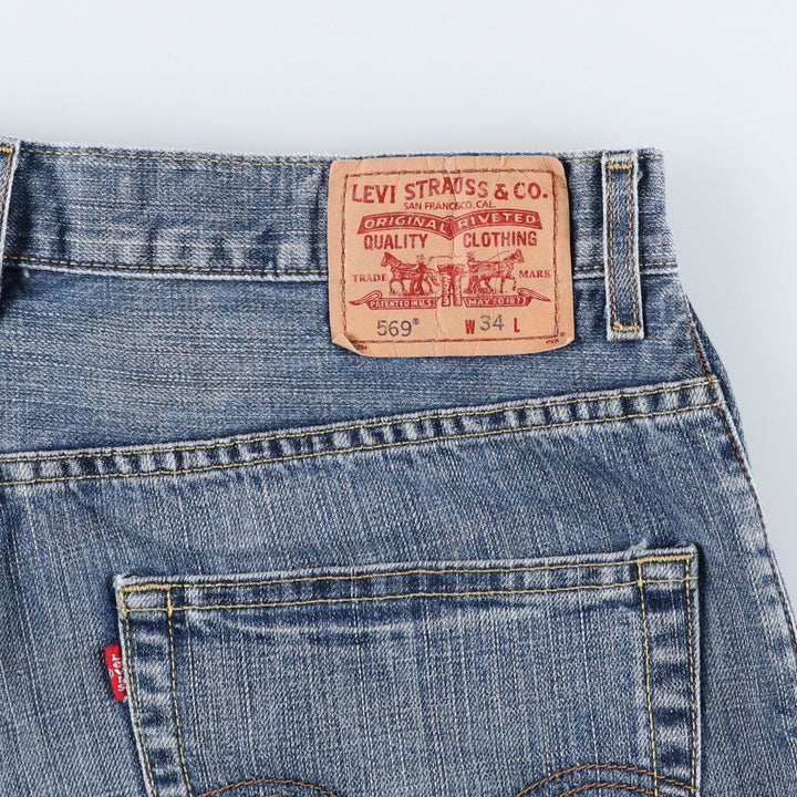 Levi's 569 Loose Denim Shorts, Men's W35 (approx.) cotton blue type Vintage Second Hand