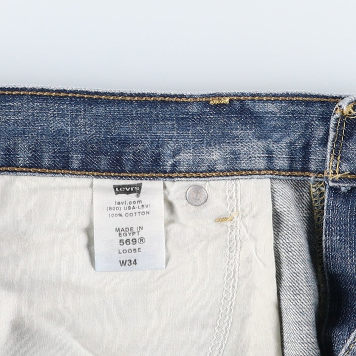 Levi's 569 Loose Denim Shorts, Men's W35 (approx.) cotton blue type Vintage Second Hand