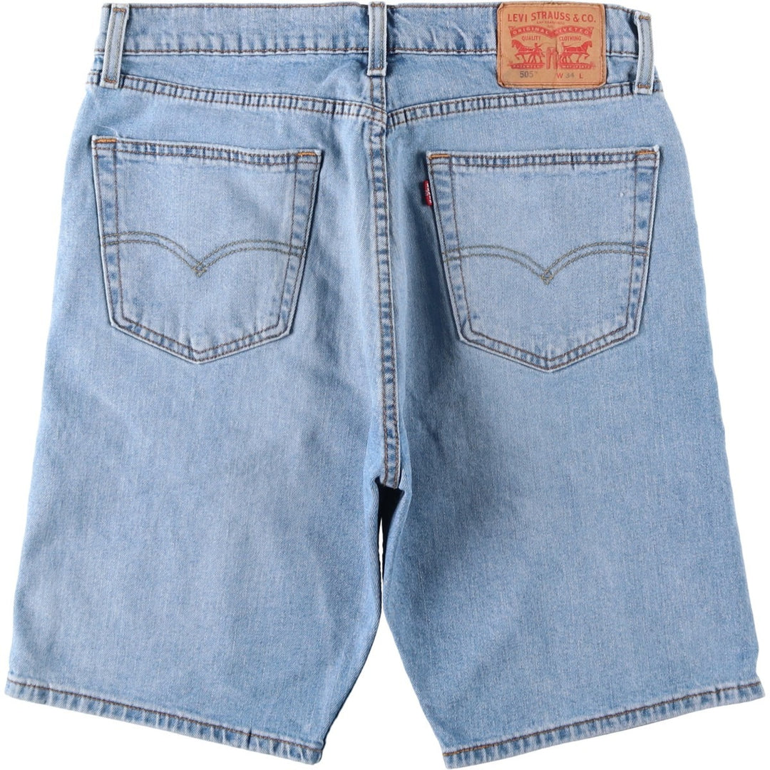 Levi's 505 denim shorts, men's size W33 (approx.) cotton blue type Vintage Second Hand