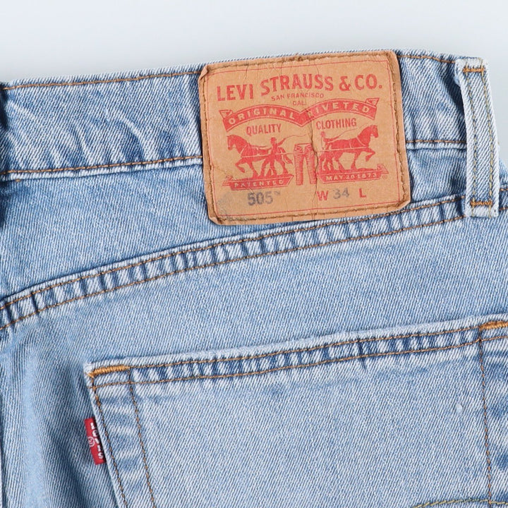 Levi's 505 denim shorts, men's size W33 (approx.) cotton blue type Vintage Second Hand