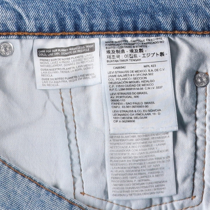 Levi's 505 denim shorts, men's size W33 (approx.) cotton blue type Vintage Second Hand