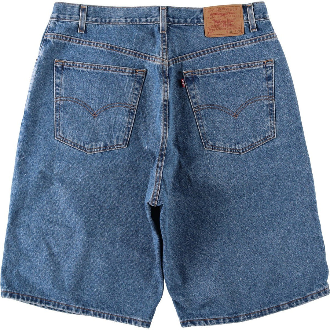 2000'S Levi's 569 Loose Straight Fit Denim Shorts (Men's W36 equivalent) cotton blue type Vintage Second Hand