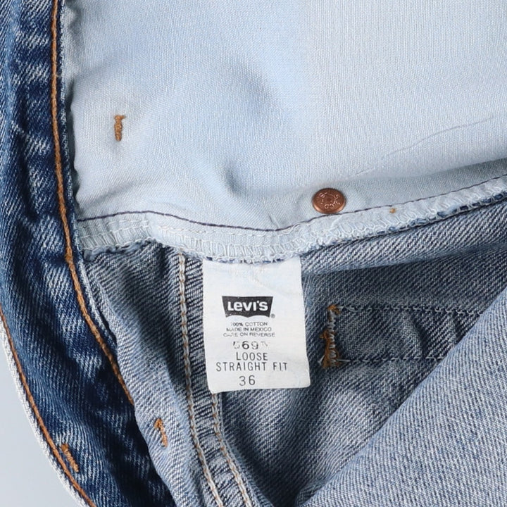 2000'S Levi's 569 Loose Straight Fit Denim Shorts (Men's W36 equivalent) cotton blue type Vintage Second Hand