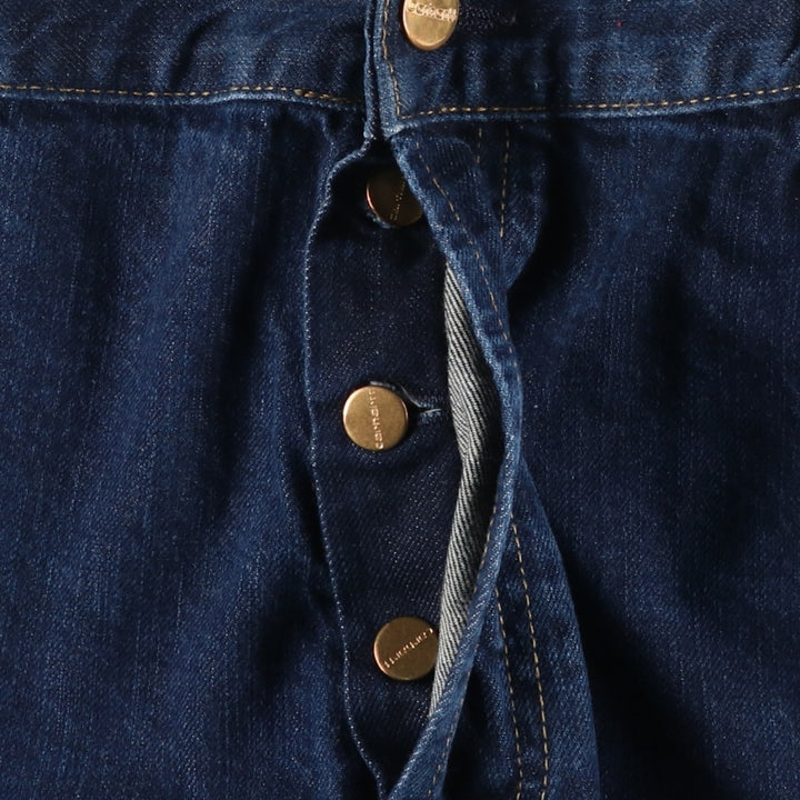 Big size Carhartt WORK BERMUDA denim shorts, men's size W40 equivalent. cotton blue type Vintage Second Hand