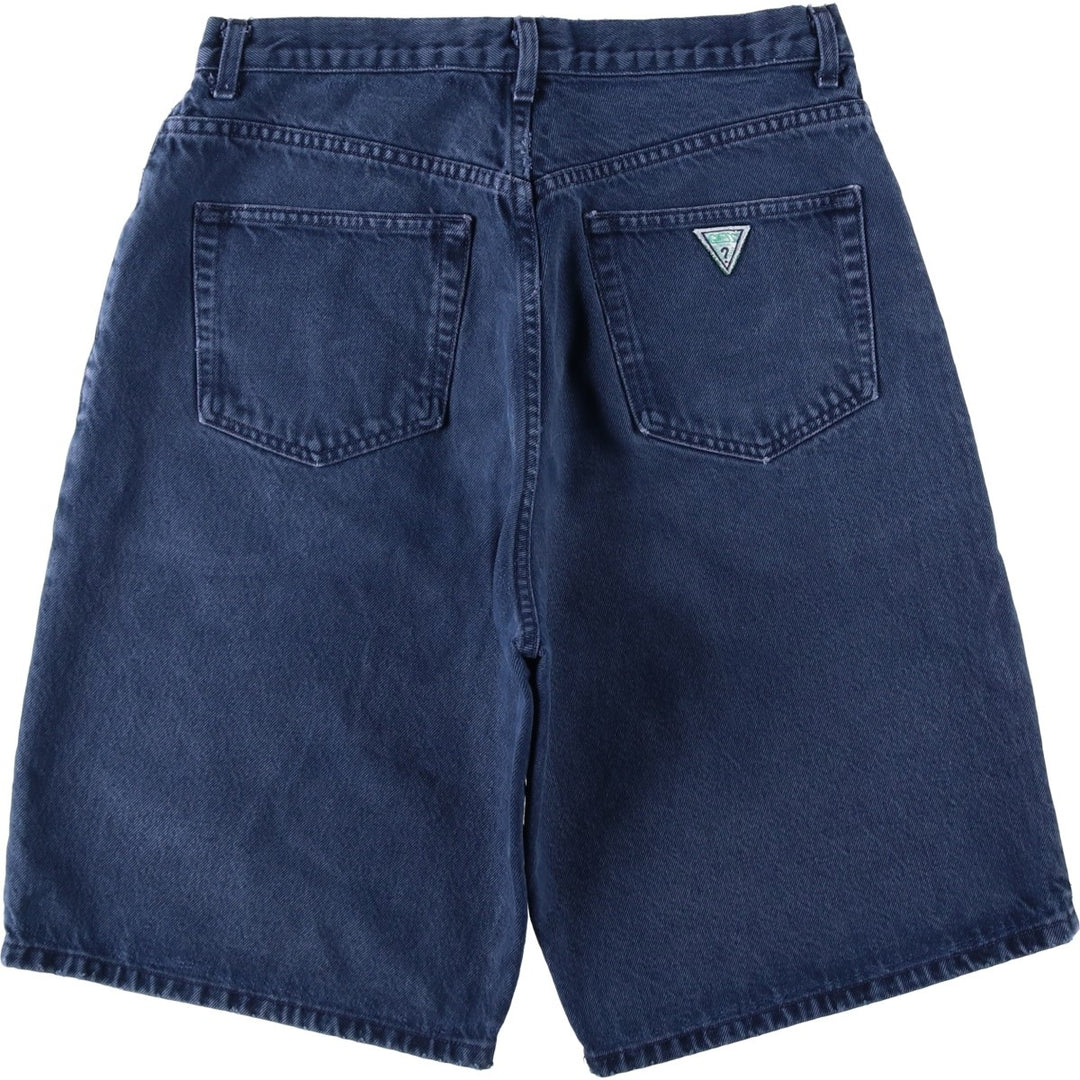 90'S Guess by Georges Marciano denim shorts, made in USA, men's size W32 (approx.), vintage. cotton Navy blue Vintage Second Hand