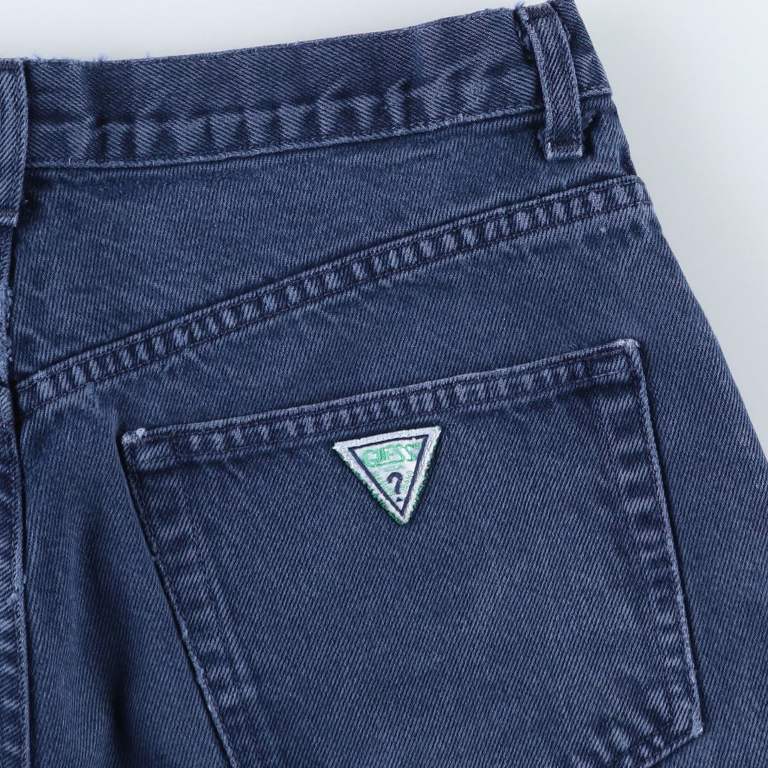 90'S Guess by Georges Marciano denim shorts, made in USA, men's size W32 (approx.), vintage. cotton Navy blue Vintage Second Hand