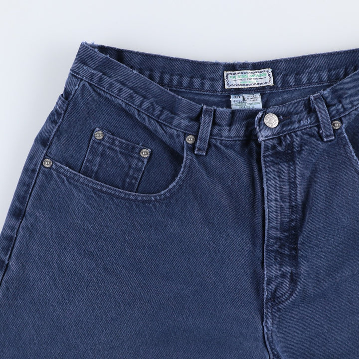 90'S Guess by Georges Marciano denim shorts, made in USA, men's size W32 (approx.), vintage. cotton Navy blue Vintage Second Hand