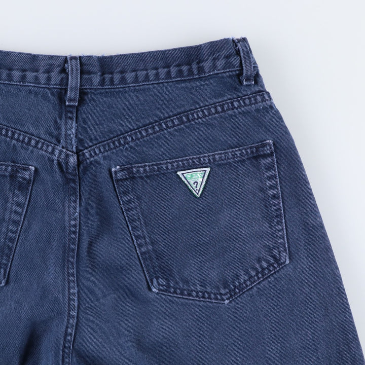 90'S Guess by Georges Marciano denim shorts, made in USA, men's size W32 (approx.), vintage. cotton Navy blue Vintage Second Hand