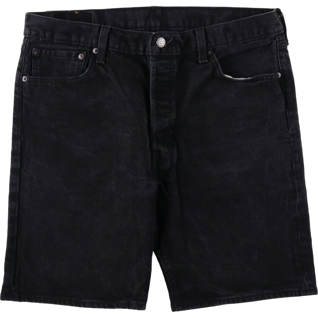 Levi's 501 Black Denim Shorts, Men's Size W36 (approx.) cotton black type Vintage Second Hand