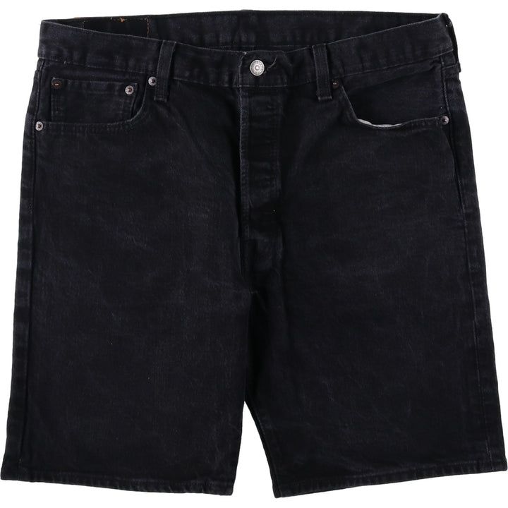 Levi's 501 Black Denim Shorts, Men's Size W36 (approx.) cotton black type Vintage Second Hand