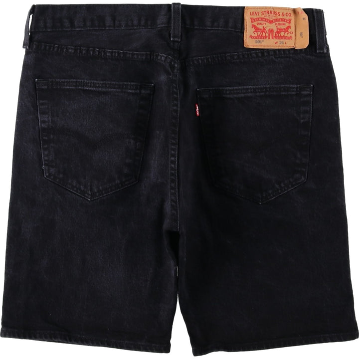 Levi's 501 Black Denim Shorts, Men's Size W36 (approx.) cotton black type Vintage Second Hand