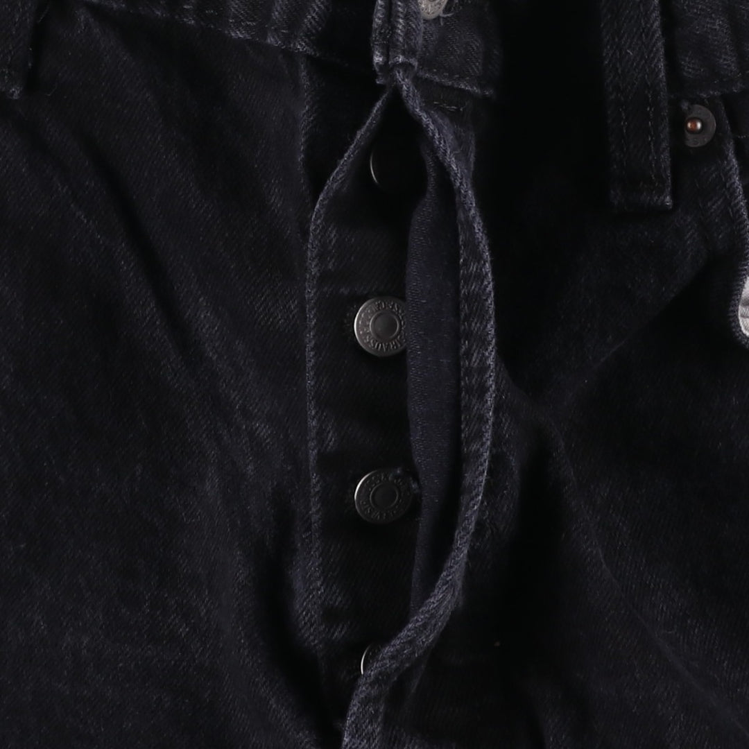 Levi's 501 Black Denim Shorts, Men's Size W36 (approx.) cotton black type Vintage Second Hand