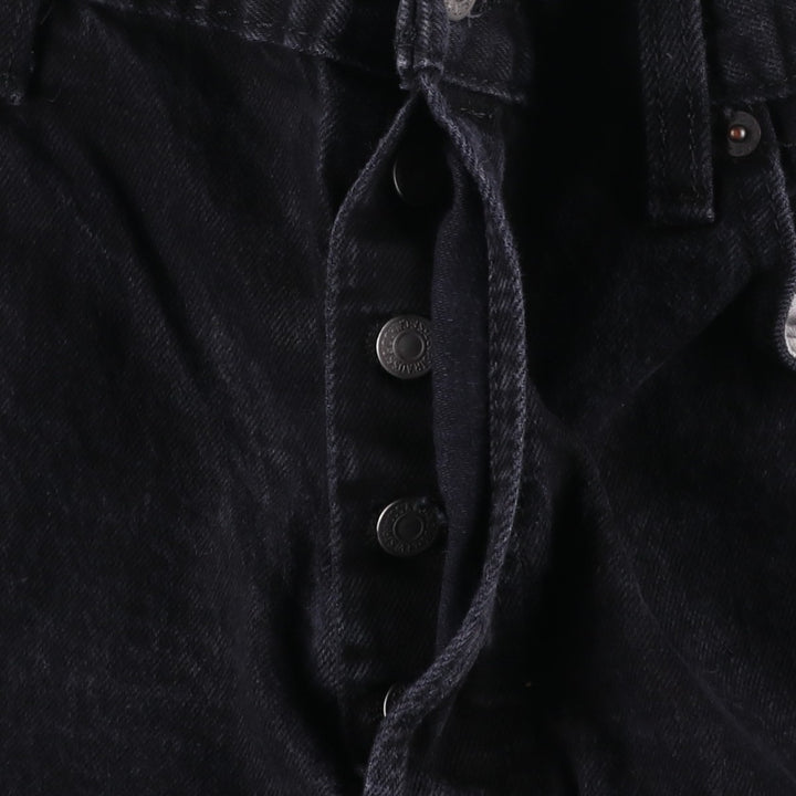Levi's 501 Black Denim Shorts, Men's Size W36 (approx.) cotton black type Vintage Second Hand