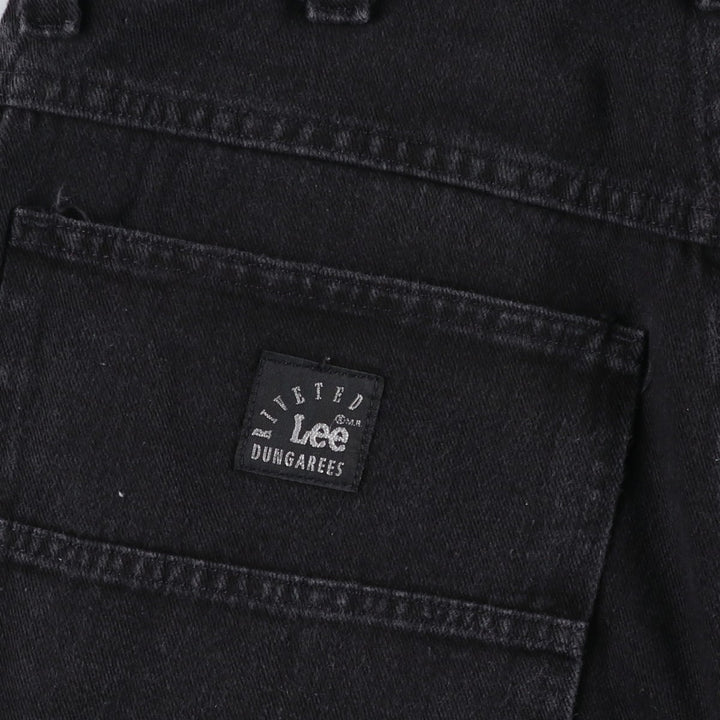 Lee DUNGAREES Black Denim Shorts, Made in USA, Men's Size W35 (approx.) unclear black type Vintage Second Hand