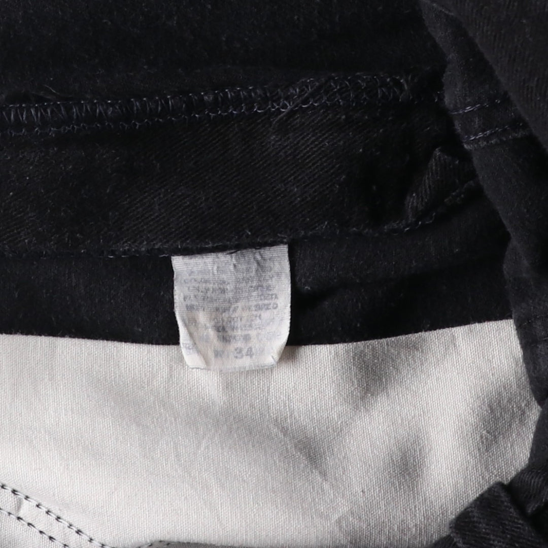 Lee DUNGAREES Black Denim Shorts, Made in USA, Men's Size W35 (approx.) unclear black type Vintage Second Hand