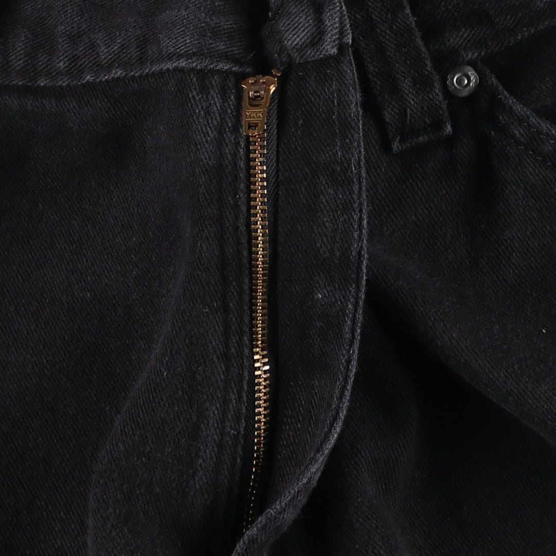Lee DUNGAREES Black Denim Shorts, Made in USA, Men's Size W35 (approx.) unclear black type Vintage Second Hand