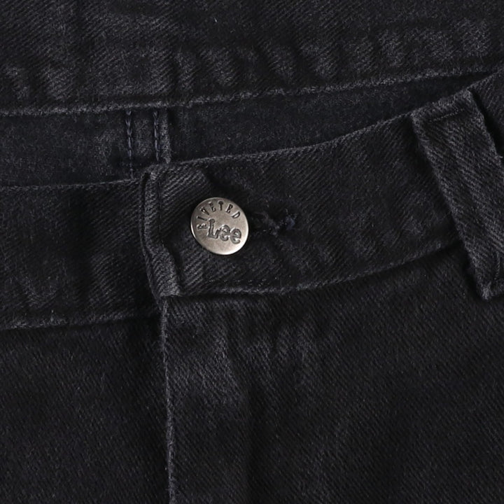 Lee DUNGAREES Black Denim Shorts, Made in USA, Men's Size W35 (approx.) unclear black type Vintage Second Hand