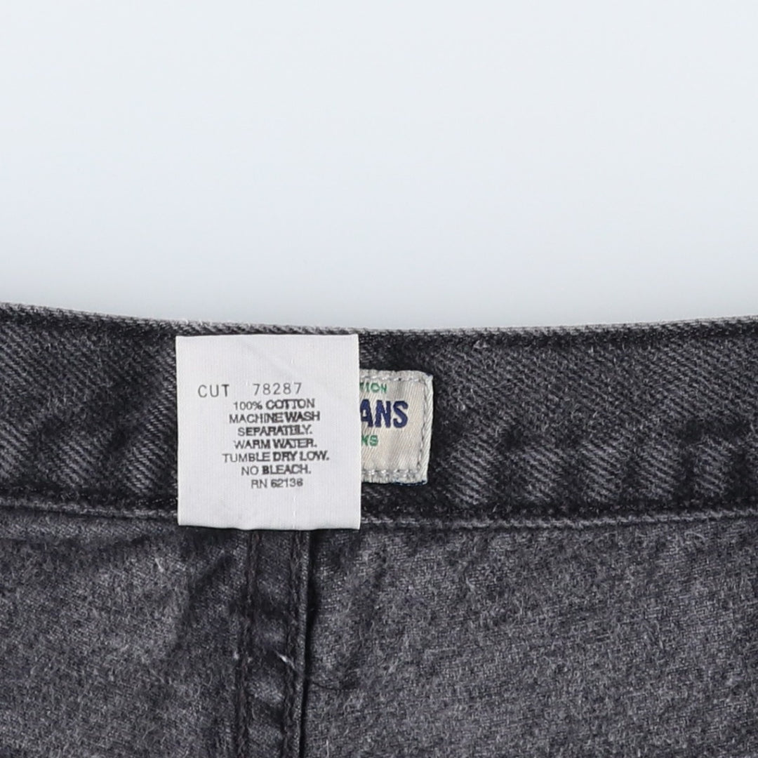 90'S Guess Jeans Black Denim Shorts, Made in USA, Men's W36 (approx.), Vintage cotton black type Vintage Second Hand