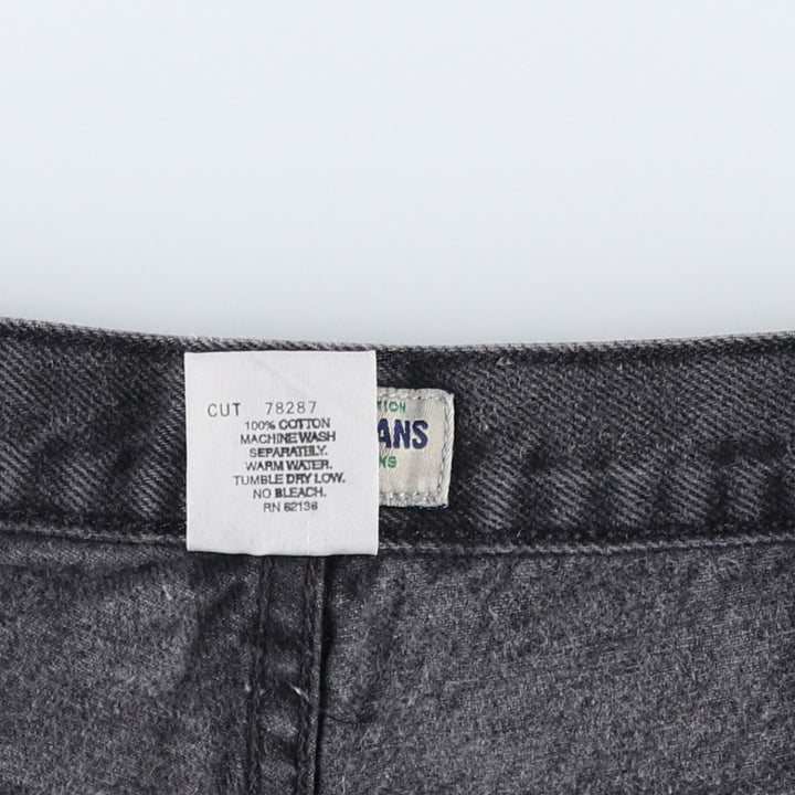 90'S Guess Jeans Black Denim Shorts, Made in USA, Men's W36 (approx.), Vintage cotton black type Vintage Second Hand