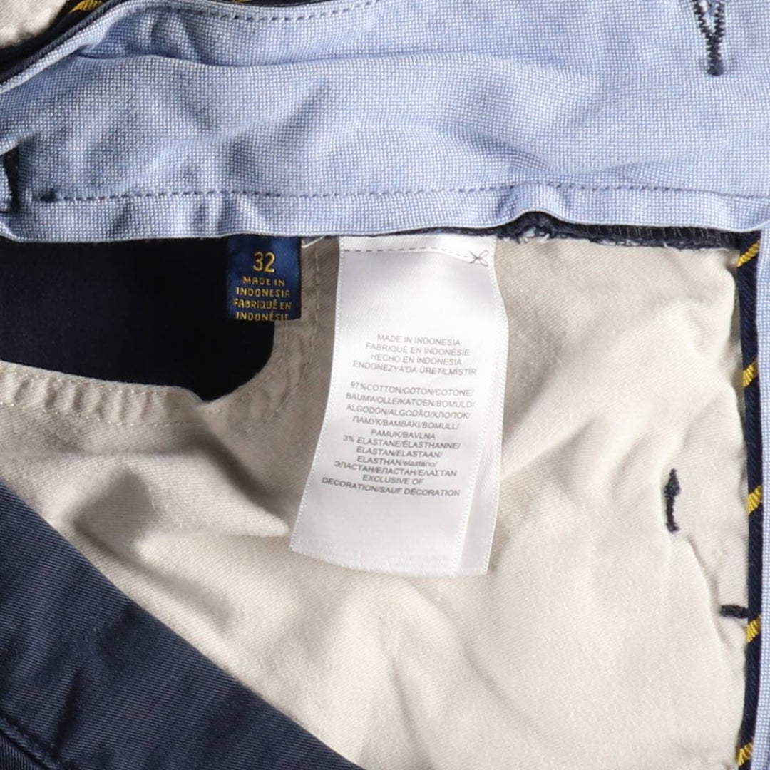 Ralph Lauren POLO RALPH LAUREN STRETCH CLASSIC FIT Chino Shorts (Men's size W32 equivalent) cotton navy blue type Vintage Second Hand