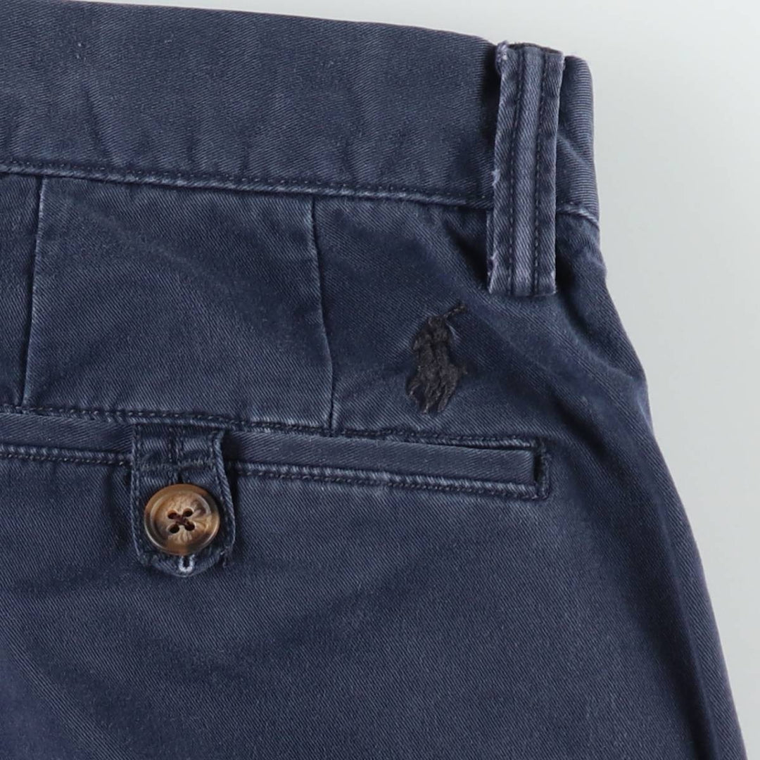 Ralph Lauren POLO RALPH LAUREN STRETCH CLASSIC FIT Chino Shorts (Men's size W32 equivalent) cotton navy blue type Vintage Second Hand