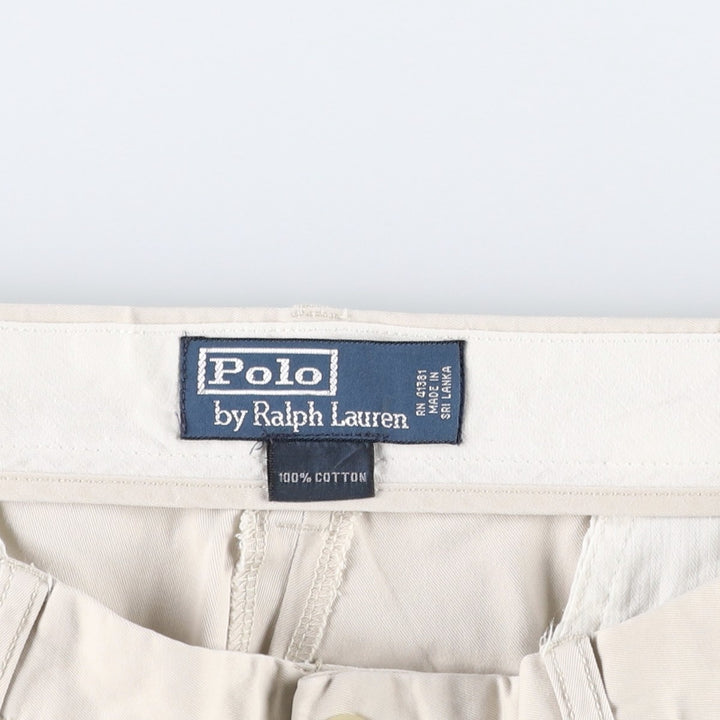 Ralph Lauren POLO by Ralph Lauren PROSPECT SHORT chino shorts, men's size W37 cotton pale white type Vintage Second Hand