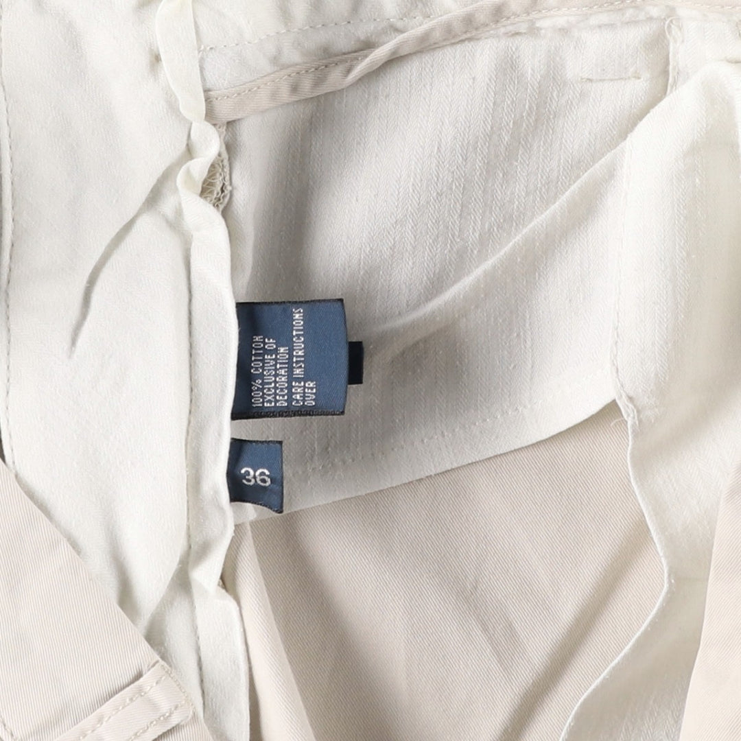 Ralph Lauren POLO by Ralph Lauren PROSPECT SHORT chino shorts, men's size W37 cotton pale white type Vintage Second Hand