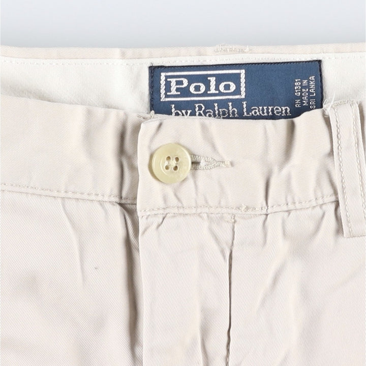 Ralph Lauren POLO by Ralph Lauren PROSPECT SHORT chino shorts, men's size W37 cotton pale white type Vintage Second Hand