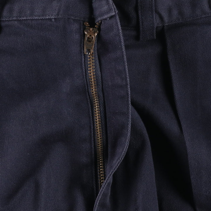 Ralph Lauren POLO by Ralph Lauren TYLER SHORT Two-pleat chino shorts, short pants, men's W30 equivalent cotton navy blue type Vintage Second Hand